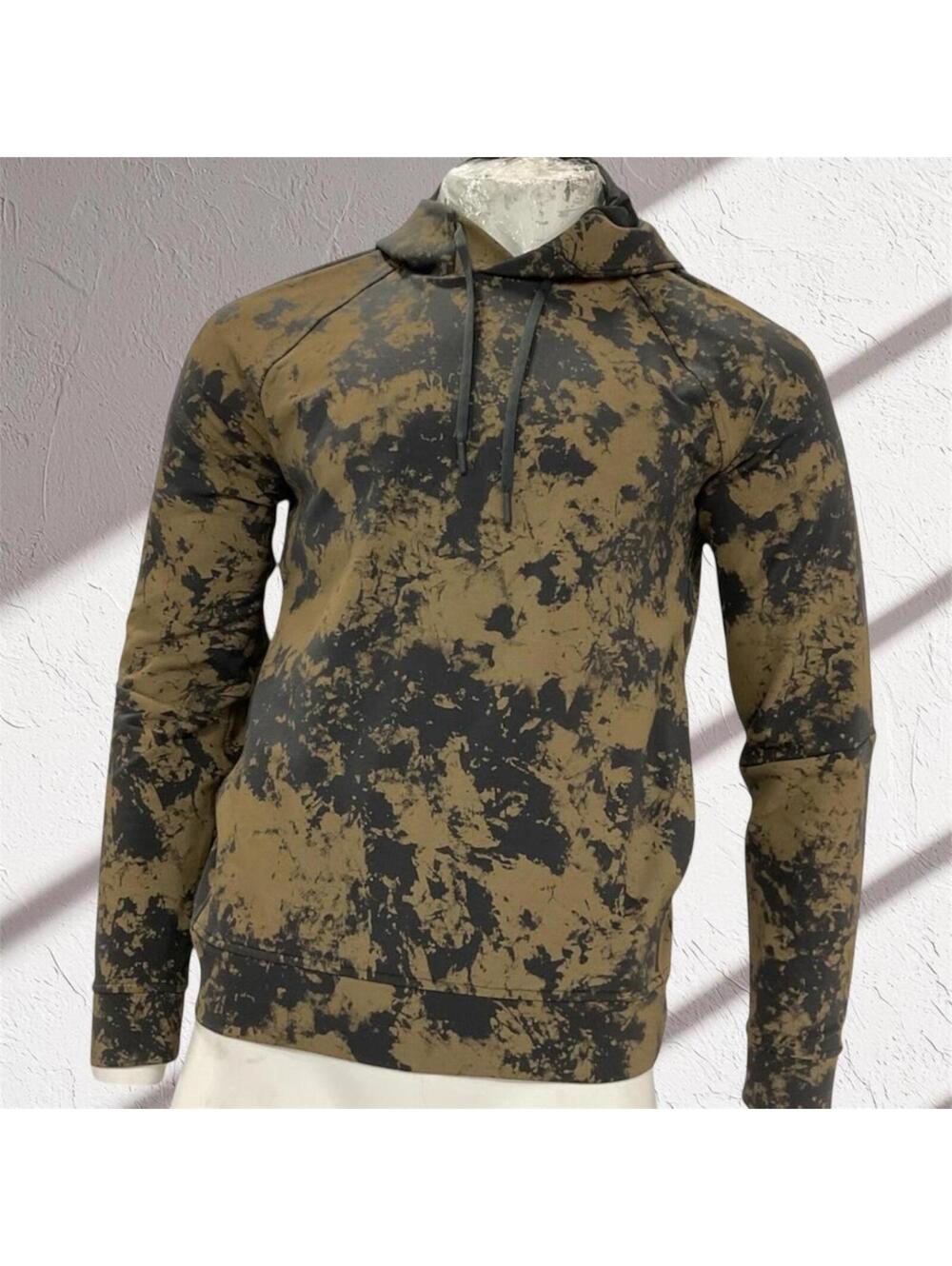 Lululemon Sweat City Marble Brown Camo Hoodie Gymwear Unisex Size M